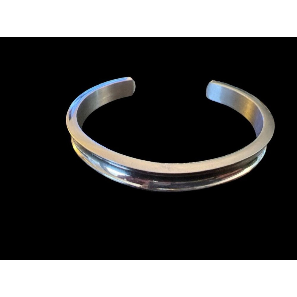 Silver Metal Cuff Bracelet with BEST BITCHES Engraved Inside
